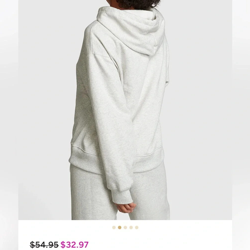 Vs pink oversized hoodie size small heather grey - Picture 4 of 5